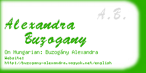 alexandra buzogany business card