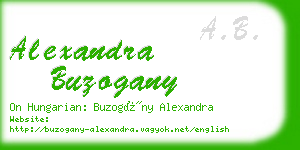 alexandra buzogany business card